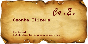 Csonka Elizeus névjegykártya